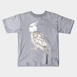 cockatiel watercolor parrot Kids T-Shirt